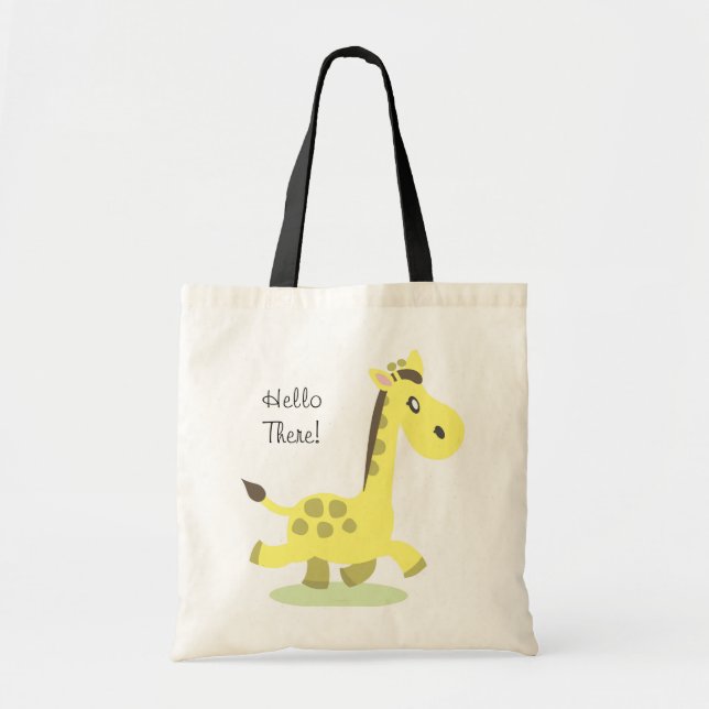 Giraffen-Tasche, hallo dort! Tragetasche (Vorne)