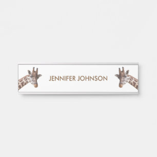 Giraffen-Tier-personalisierter Name Türschild