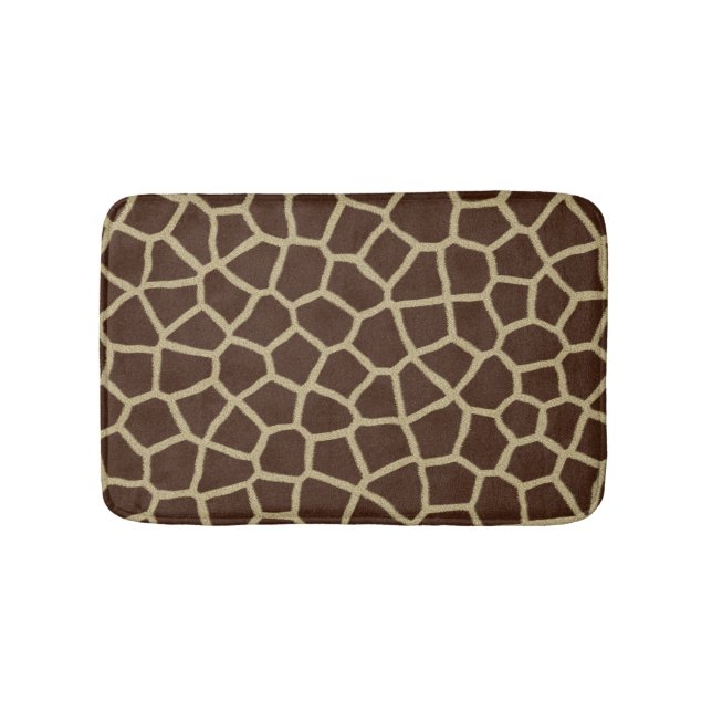 Giraffen-Tierdruck Brown Badematte (Vorderseite)