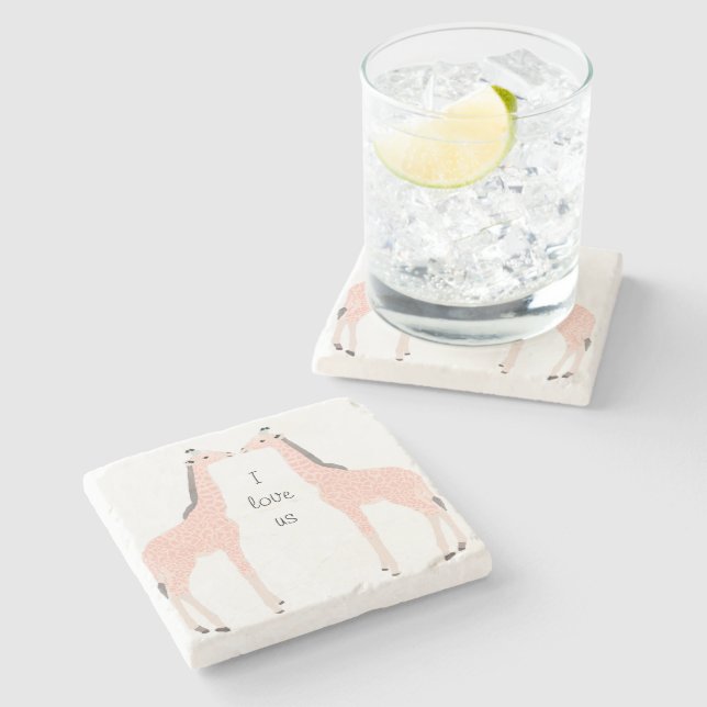 Giraffen Trinket Box Steinuntersetzer (Seitenansicht)