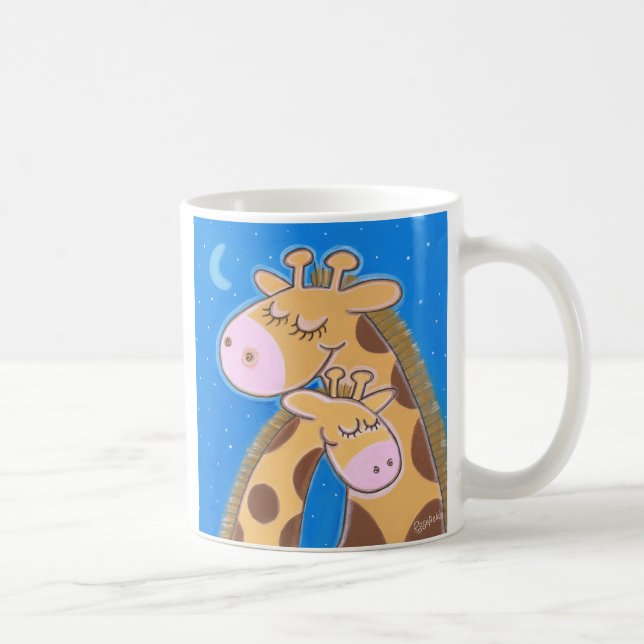 Giraffen-Umarmungen Tasse (Rechts)