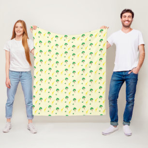 Giraffen und Baummuster Fleecedecke