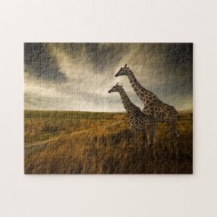 Giraffen und die Landschaft Puzzle