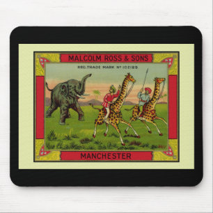 Giraffen und Elefant Mousepad