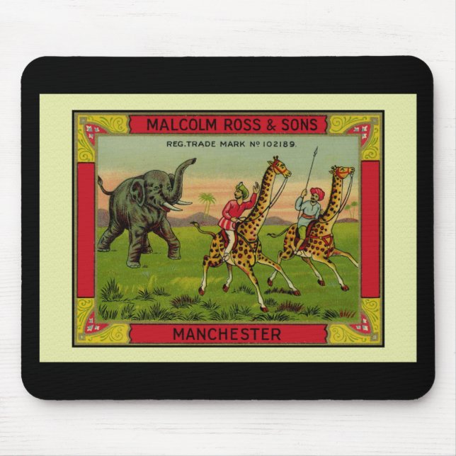 Giraffen und Elefant Mousepad (Vorne)