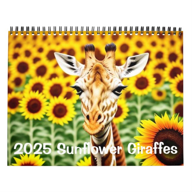 Giraffen und Sonnenblumen 2025 Kalender (Titelbild)