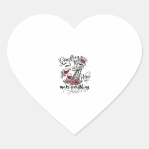 Giraffen Und Wein Vintage Sticker Shirt Design_1