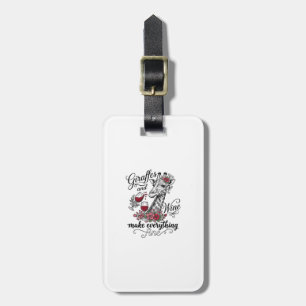 Giraffen Und Wein Vintage Sticker Shirt Design_1 Gepäckanhänger