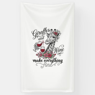 Giraffen Und Wein Vintage-Stickerei-Shirt-Design_1 Banner