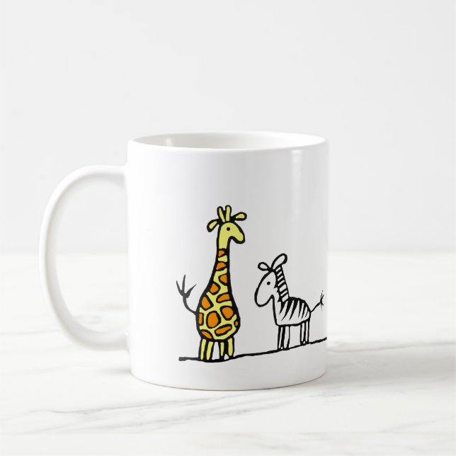 Giraffen- und Zebras-Tasse Kaffeetasse (Links)