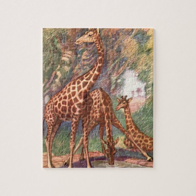 Giraffen von Louis Sargent, Vintage afrikanische T Puzzle (Vertikal)