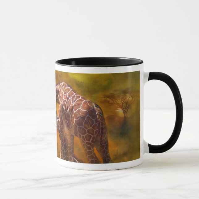 Giraffen-Weltkunst-Tasse Tasse (Rechts)