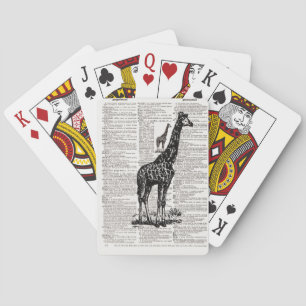 Giraffen-Wörterbuch-Kunst Spielkarten