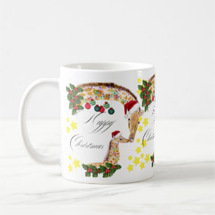 Giraffen wünschen Ihnen ein frohes Weihnachtsfest Kaffeetasse
