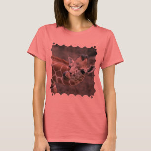Giraffen-Zunge-Damen-T - Shirt