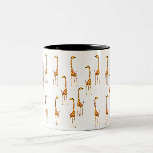 Giraffen Zweifarbige Tasse (Mittel)