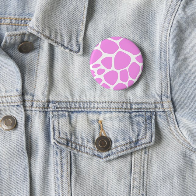 Giraffenausdruck, Rosa Giraffe, Tierausdruck, Dsch Button (Beispiel)