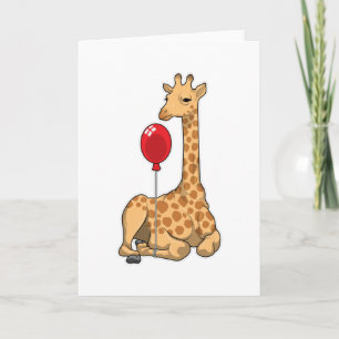 Giraffenballon Karte
