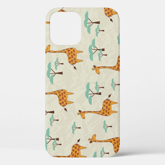 Giraffenbaumstruktur Vintage Muster. Case-Mate iPhone Hülle (Rückseite)