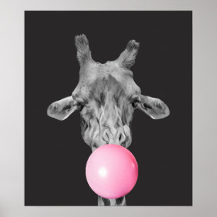 Giraffenblase Poster