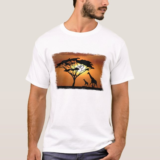 Giraffenfamilie T-Shirt (Vorderseite)