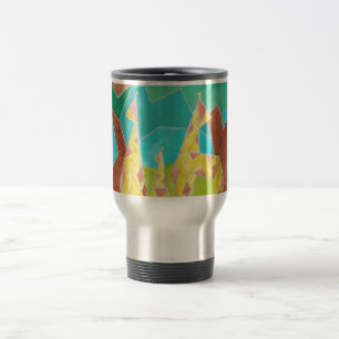 Giraffenfamilie Wasserfarben Kunst Reisebecher