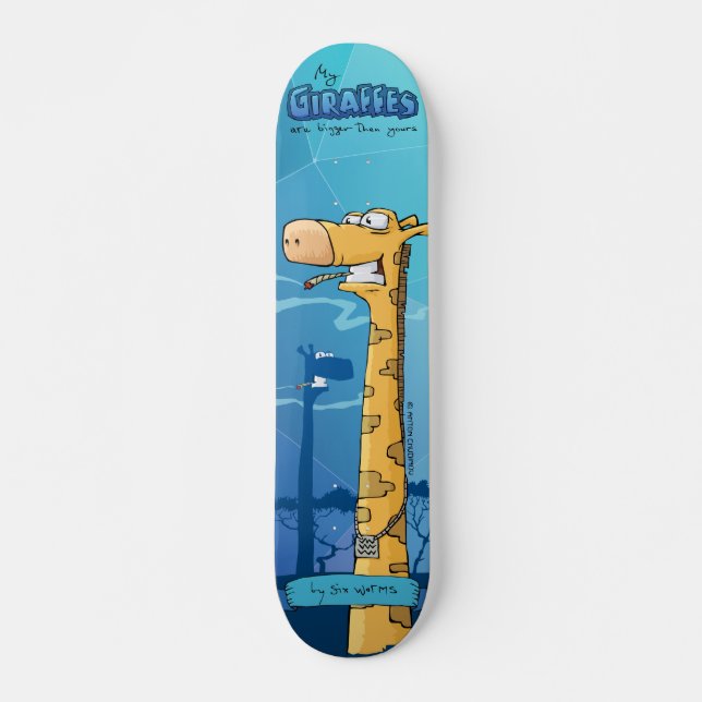 Giraffengewohnheits-Skateboard. Meine Giraffen Skateboard (Vorne)