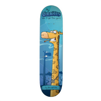 Giraffengewohnheits-Skateboard. Meine Giraffen Skateboard
