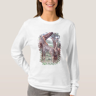 Giraffengruppe oder -herde mit Jungen, Giraffa T-Shirt