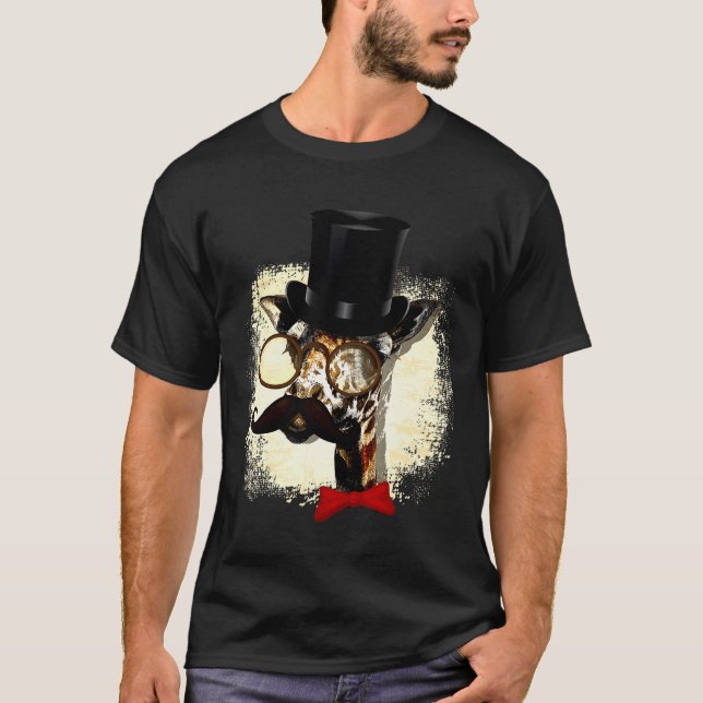 Giraffenhut und Big Mustache T-Shirt (Vorderseite)