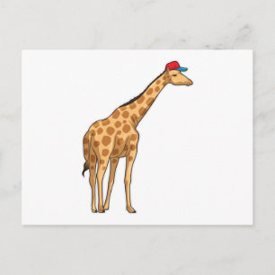 Giraffenkappe Postkarte