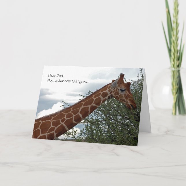 Giraffenkarte des Vaters Karte (Vorderseite)