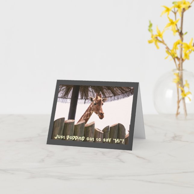 Giraffenkarte Karte (Gelbe Blume)