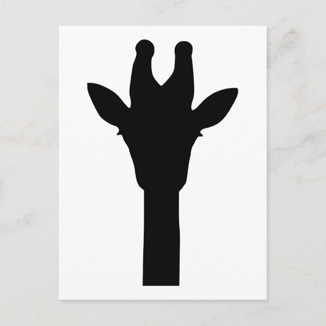 Giraffenkopf Postkarte (Vorderseite)