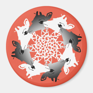 Giraffenkreis Magnet