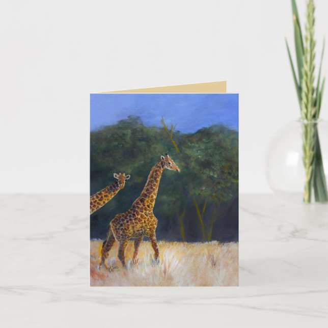 Giraffenliebe Karte (Vorderseite)