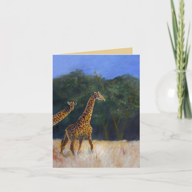 Giraffenliebe Karte (Vorderseite)