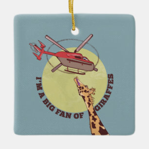 Giraffenliebe Keramikornament