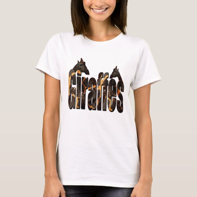 Giraffenlogo mit Giraffen, T-Shirt (Vorderseite)