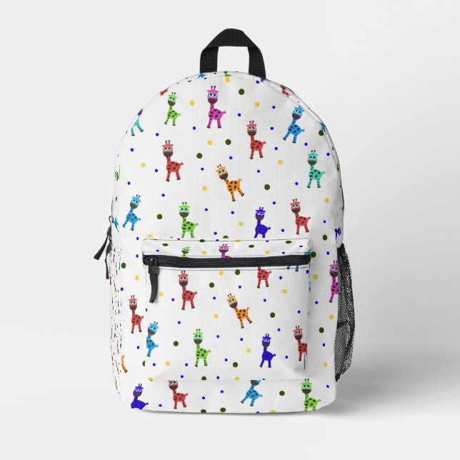 Giraffenmuster Bedruckter Rucksack (Vorderseite)