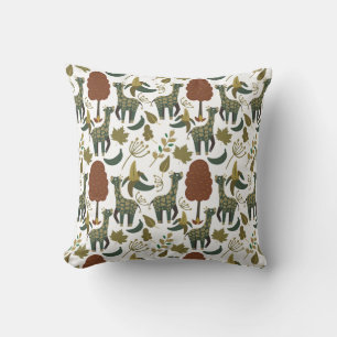 Giraffenmuster   farbiges Blumenmuster Kissen