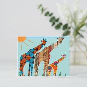 Giraffenmuster Feiertagspostkarte