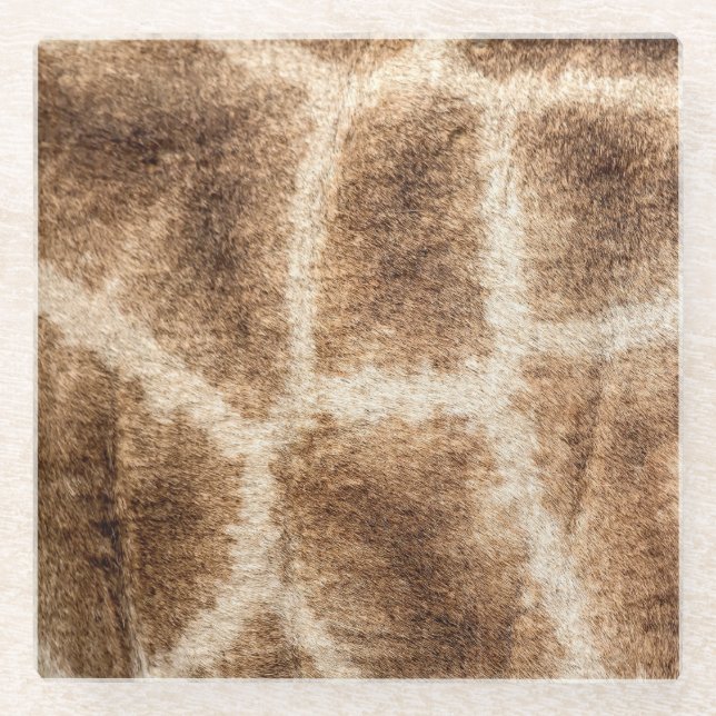 Giraffenmuster Glasuntersetzer (Vorderseite)