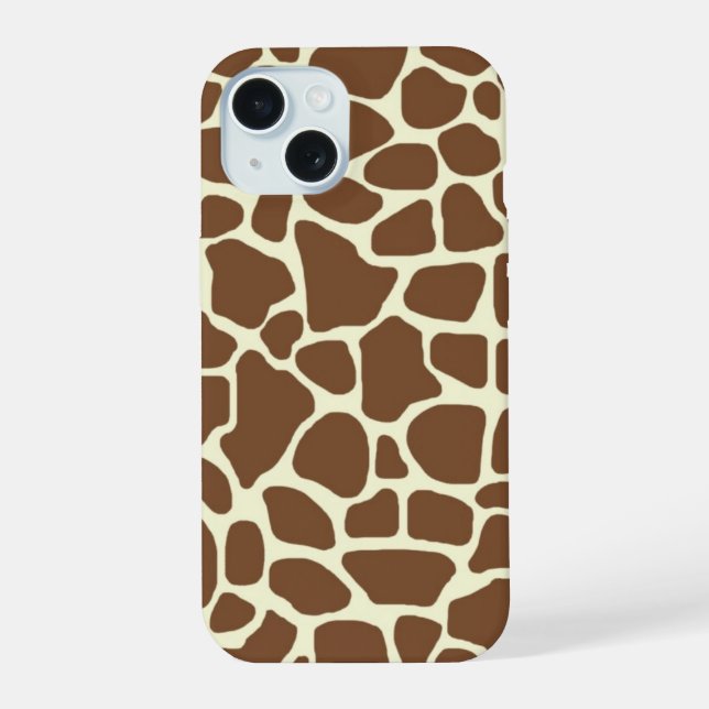 Giraffenmuster iPhone 15 Hülle (Rückseite)