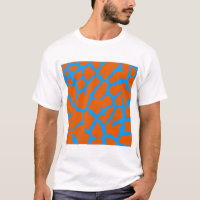 Giraffenmuster Orange Cyan