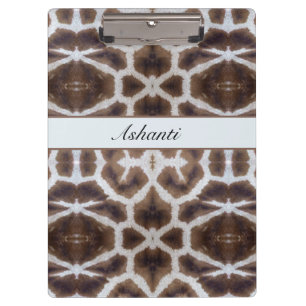 Giraffenmuster Safari-Stil anpassbar Klemmbrett