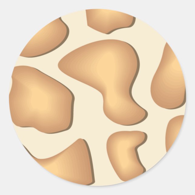Giraffensticker Runder Aufkleber (Vorderseite)