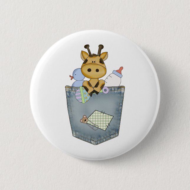 Giraffentaschenkumpel Button (Vorderseite)