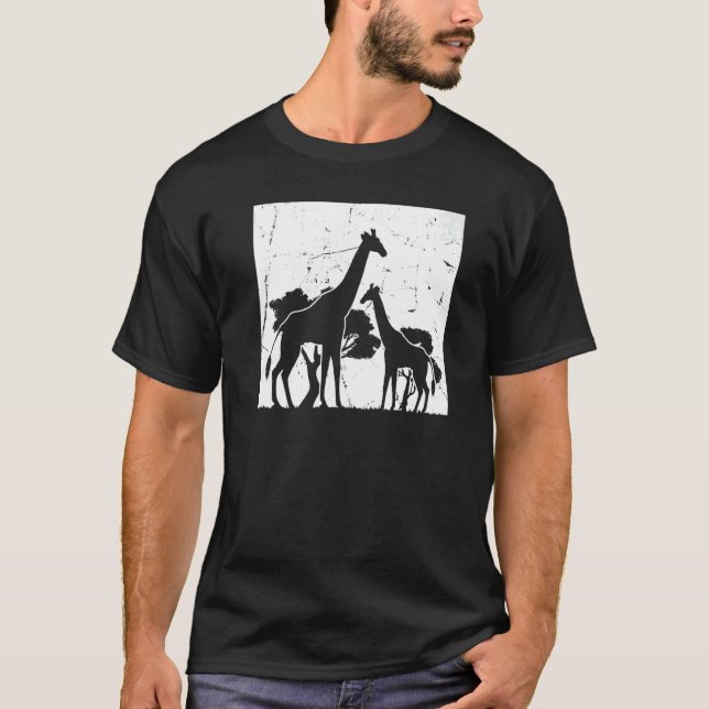Giraffes African Giraffe Zoo Animal Giraffe   T-Shirt (Vorderseite)