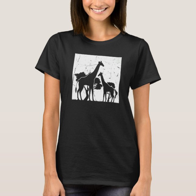 Giraffes African Giraffe Zoo Animal Giraffe   T-Shirt (Vorderseite)